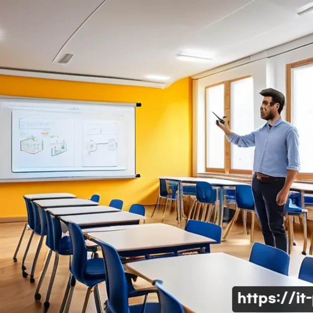 필리핀 사립학교와 공립학교 차이 - A bright and modern private school classroom in Italy, featuring small groups of diverse students ac...