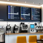Home 18 필리핀과 한국 항공 노선 비교 - A modern airport departure lounge bustling with diverse travelers preparing for flights between Ital...